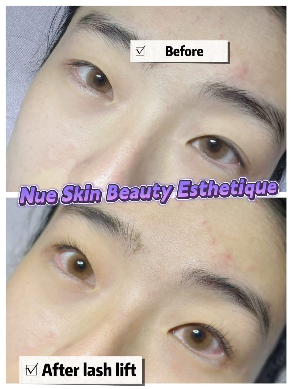 Eyelash Treatment before and after — Nue Skin Beauty Esthetique