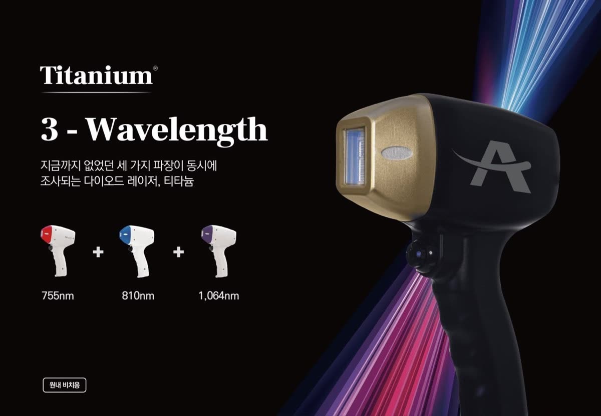 Soprano Titanium triple-wavelength laser — 755nm, 810nm and 1064nm diode handpiece for tightening, contouring and brightening — Nue Skin Beauty Esthetique